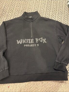 White Fox Boutique Black Quarter-Zip Pullover M/L